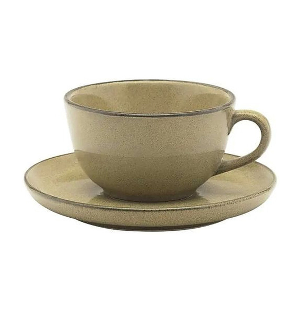 Пара чайная FLAT Shape OCRE (чашка 200мл и блюдце  141354