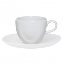 Пара чайная WHITE (чашка 220мл и блюдце 16см) RA04-9504